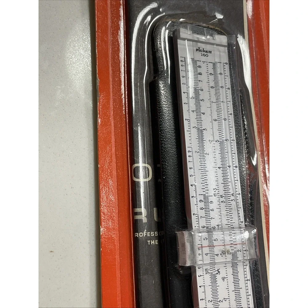 Vintage 2PC Pickett 160 Microline Plastic Slide Rule w/Case New In Orig Package